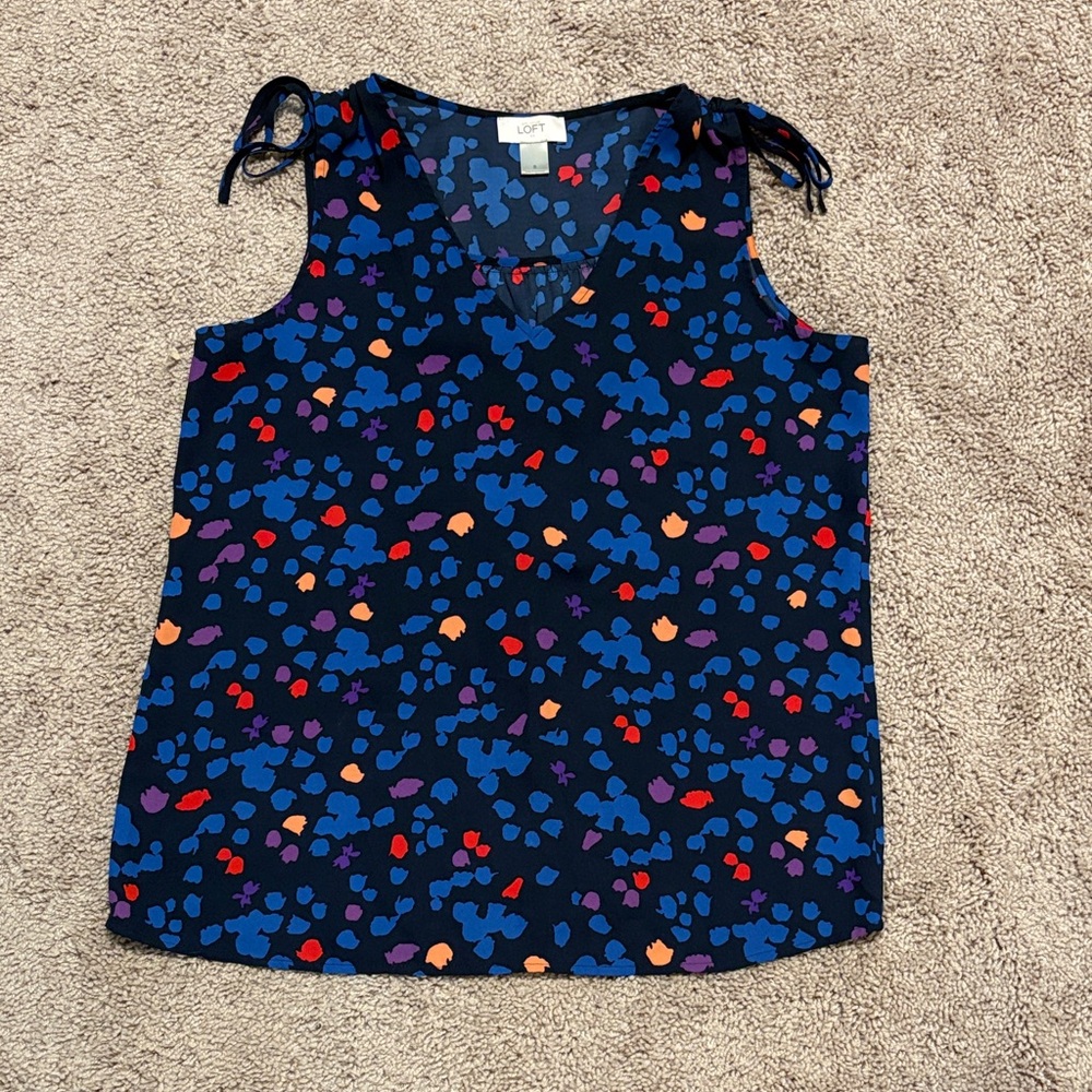 LOFT Women's Colorful Patterned Top